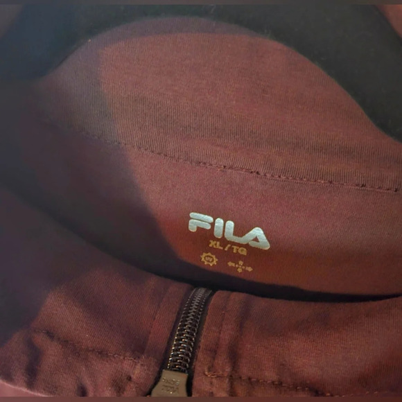 Fila F:2 Jersey Knit Deep Brown Zip-Up Sweater - Picture 5 of 6